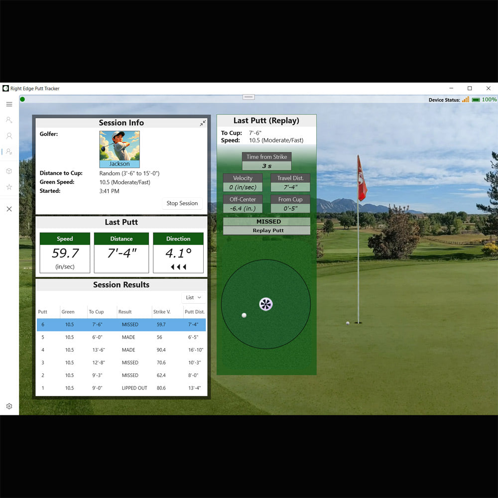 Right Edge Putt Tracker